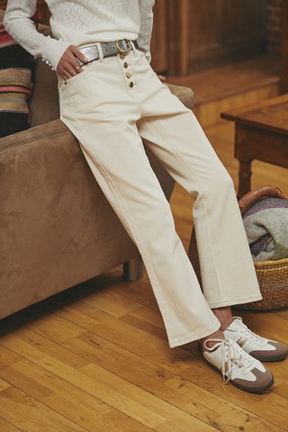 Jean droit Palme - Beige