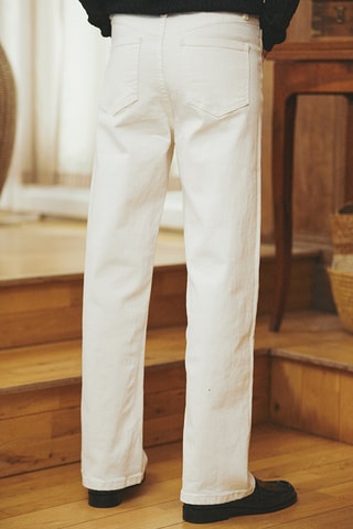 Jean droit Plume - Blanc