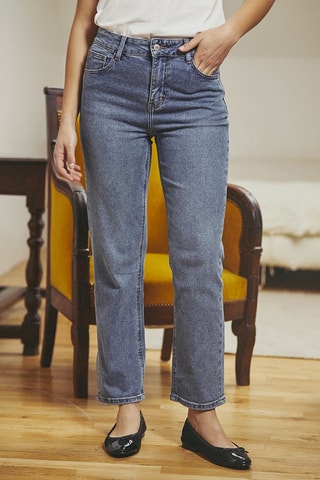 Jean droit Plume - Bleu