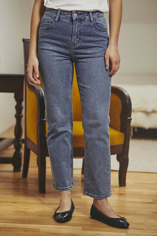 Jean droit Plume - Bleu