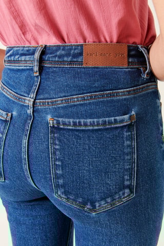 Jean droit en coton biologique - 
Bleu