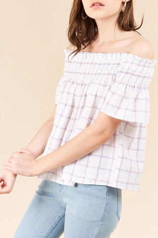 Top en lin Tess - Blanc