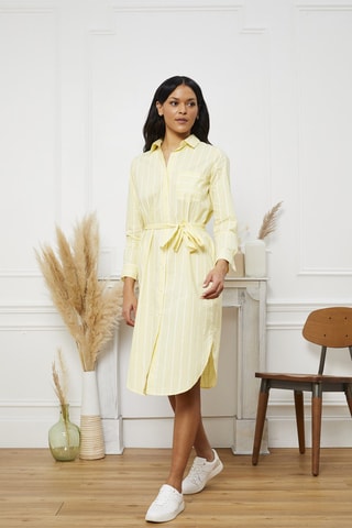 Robe chemise Rafia - Jaune