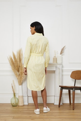 Robe chemise Rafia - Jaune