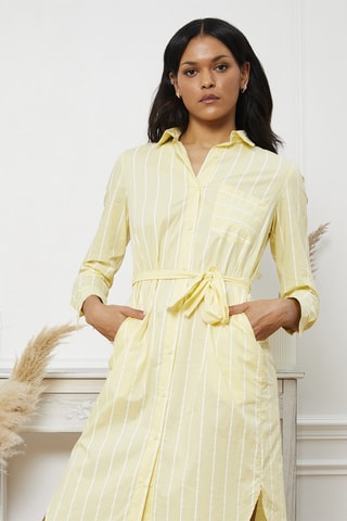 Robe chemise Rafia - Jaune