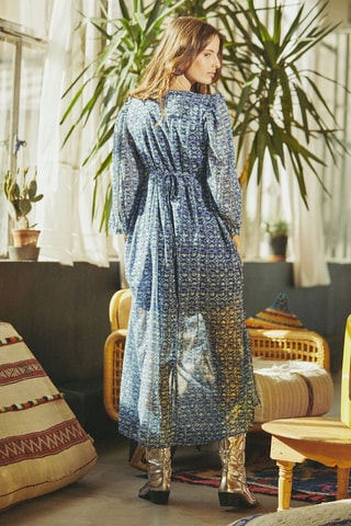 Robe longue Rive - Bleu