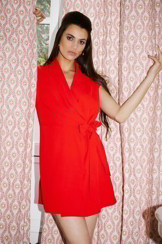 Robe portefeuille Richarde - Rouge