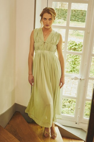 Robe longue Romance - Vert