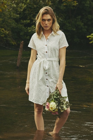 Robe chemise Rayane - Blanc