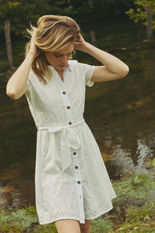 Robe chemise Rayane - Blanc