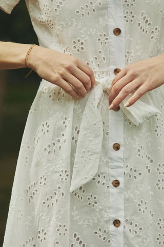 Robe chemise Rayane - Blanc