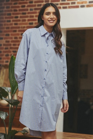 Robe chemise relaxed Rakel - Bleu