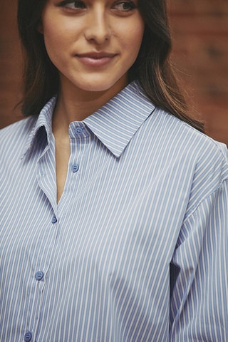 Robe chemise relaxed Rakel - Bleu