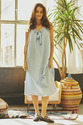 Robe midi Resine - Bleu