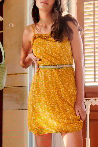 Robe droite - 
Jaune