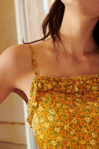 Robe droite - 
Jaune