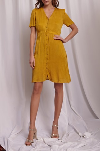 Robe chemise - 
Moutarde