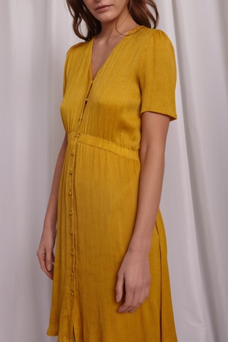 Robe chemise - 
Moutarde