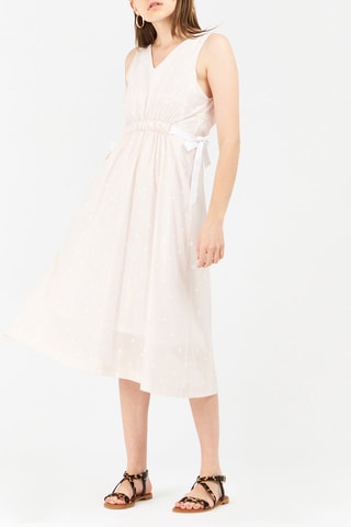 Robe patineuse Rose poudré et blanc