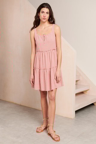 Robe patineuse Renola - Rose et blanc