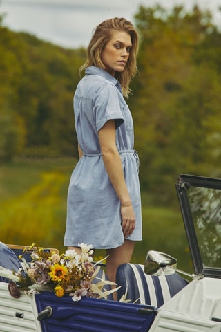 Robe chemise en jean relaxed Relaxe - Bleu