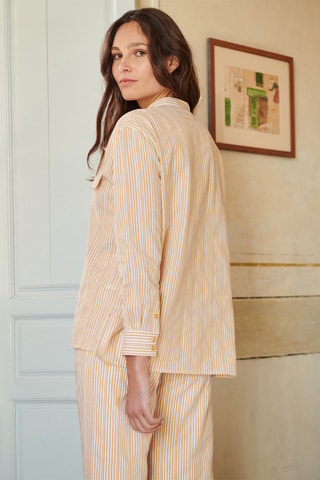 Chemisier Colinne - Orange et blanc