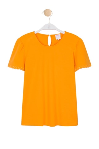 T-shirt Afesty - Mosterdgeel