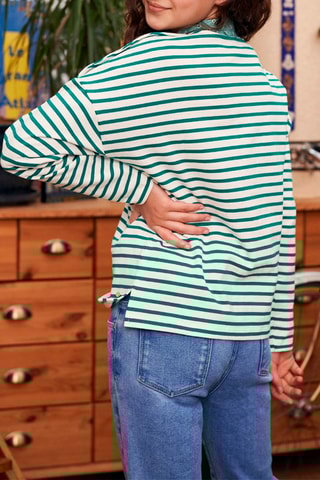 Sweater Singary - Wit en Groen