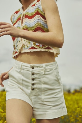 Short taille haute Ilone - Blanc