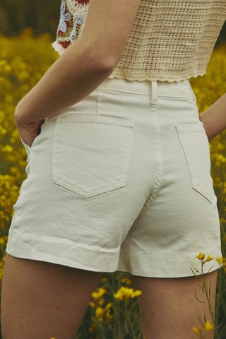 Short taille haute Ilone - Blanc