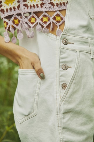 Salopette-short Yve - Blanc