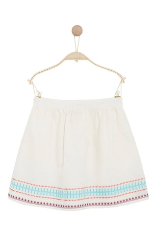 Jupe patineuse Juanity - Blanc et bleu