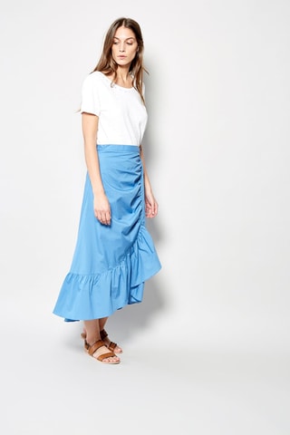 Jupe portefeuille Josefa - Bleu