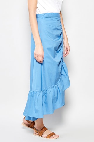 Jupe portefeuille Josefa - Bleu