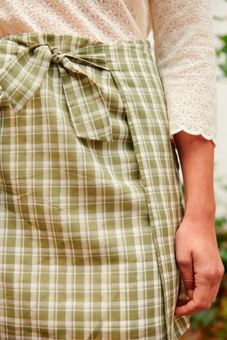 Jupe droite Julienne - Vert et blanc