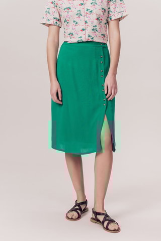 Jupe midi taille haute Jojoba - Vert