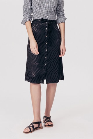 Jupe droite Jungle Noir