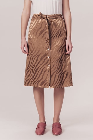 Jupe droite Jungle Marron