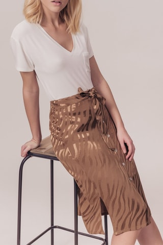 Jupe droite Jungle Marron