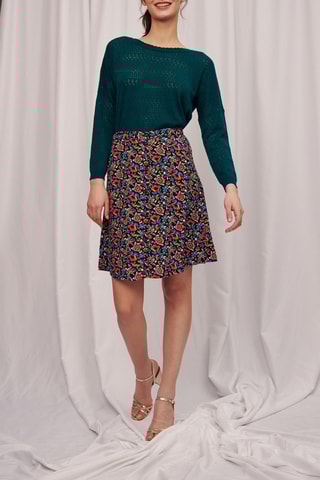 Jupe droite - 
Rouge et noir