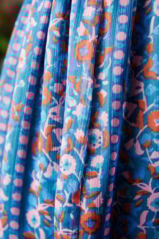 Jupe midi - 
Bleu et lilas