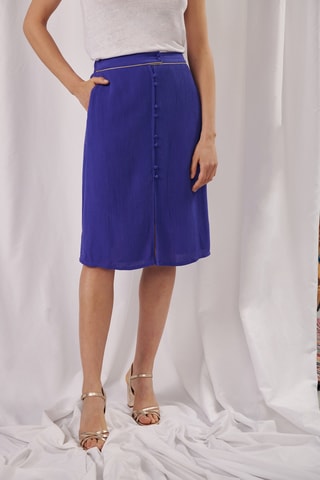 Jupe droite - 
Bleu