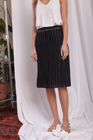 Jupe mi-longue - 
Noir