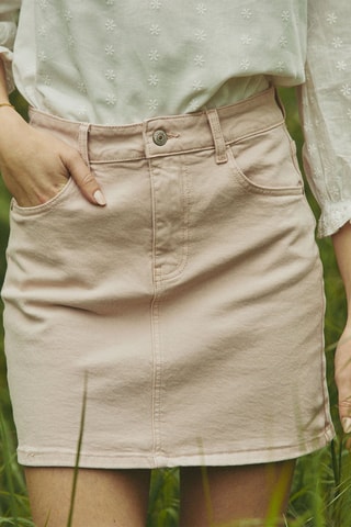 Jupe droite taille haute Josefine - Rose