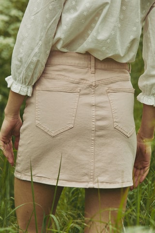 Jupe droite taille haute Josefine - Rose