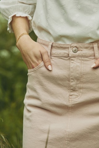 Jupe droite taille haute Josefine - Rose