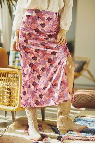 Jupe midi Judith - Fuchsia