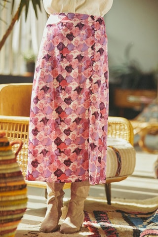 Jupe midi Judith - Fuchsia