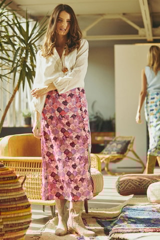 Jupe midi Judith - Fuchsia