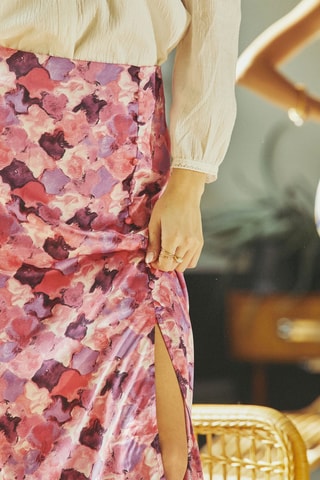 Jupe midi Judith - Fuchsia